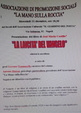 21 dicembre 2016 - Presentazione libro " La laicita' del Vangelo "  